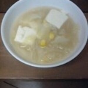 ダシダｄｅ❤簡単豆腐の優しいスープ❤